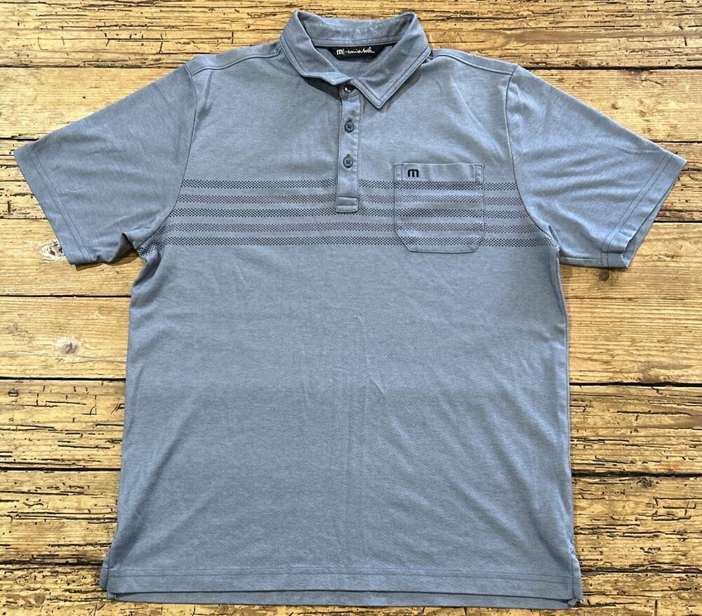 Travis Mathew Men’s Blue Golf Polo Shirt Size M NWOT